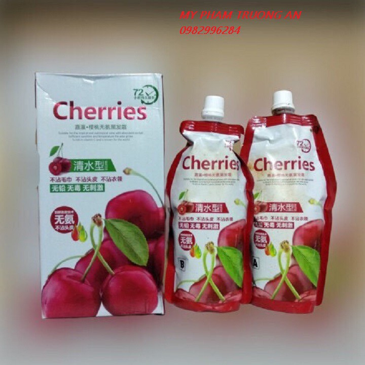 Nhuộm đen phủ bạc cheries