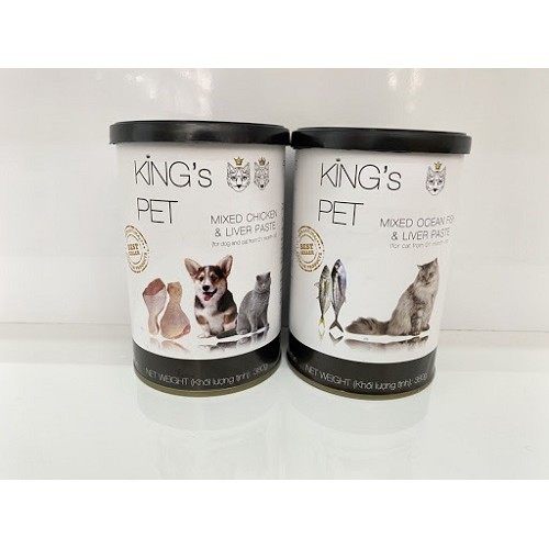 380gr Pate hỗn hợp Gà King’s Pet Lon - Thức ăn cho chó mèo