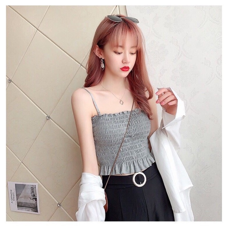 Áo bra nhún dáng lửng sexy kèm đệm ngực