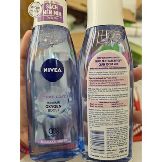 Nước tẩy trang không chứa cồn Nivia dành cho da Mụn 200ml