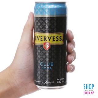 Soda không đường Evervess Club - lon 330ml