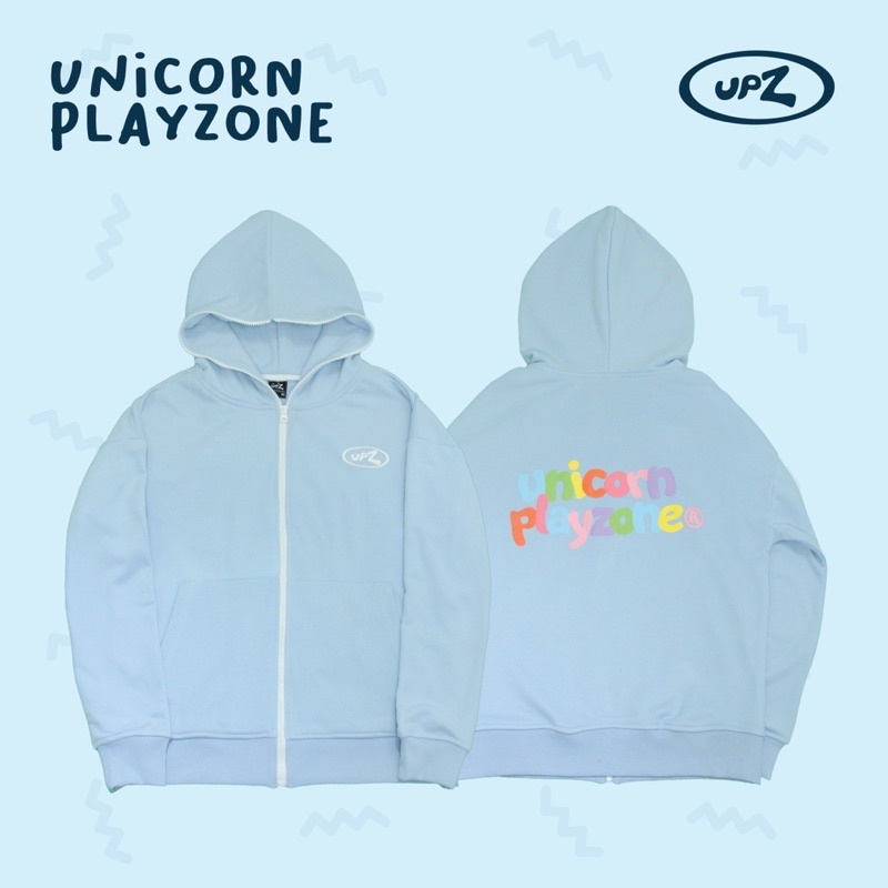 UPZ Áo Khoác Hoodie Dây Kéo In Unicorn Play Zone Chữ Bảy Màu (5 Màu)