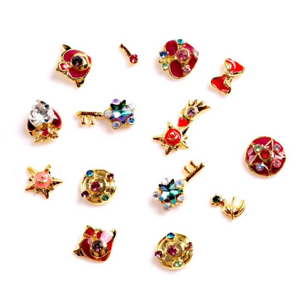 [Hàng mới về] Hộp phụ kiện đính móng trang trí nghệ thuật 3d thời trang chủ đề thủy thủ mặt trăng