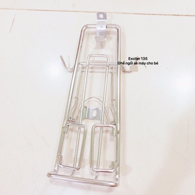 Baga thép dày Exciter 135 màu trắng inox