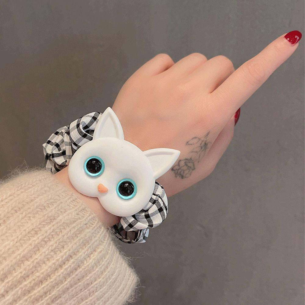 VANES1 Dây Cột Tóc Vải Kẻ Sọc Caro Ngọt Ngào Dễ Thương Cho Nữ