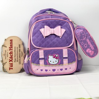 [ Balo đi học ] Balo trẻ em cao cấp Hello Kitty chính hãng chống gù lưng BB502