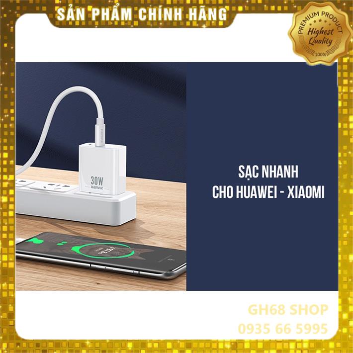 Củ sạc nhanh 30w U82 2 cổng chuẩn PD và QC 3.0 - chính hãng Remax