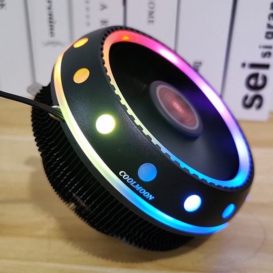 Quạt Tản Nhiệt CPU Coolmoon UFO Fan RGB Tự Chuyển Chế Độ, Hỗ Trợ Đa Socket