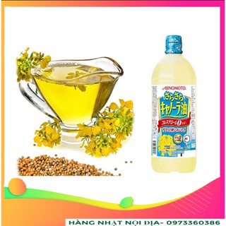 Dầu ăn hạt cải Ajinomoto 1L Nhật Bản