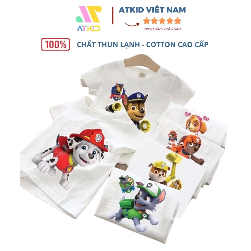 Áo phông chó cứu hộ cho bé trai bé gái ATKID Việt Nam chất liệu thun cotton cao cấp minkymom