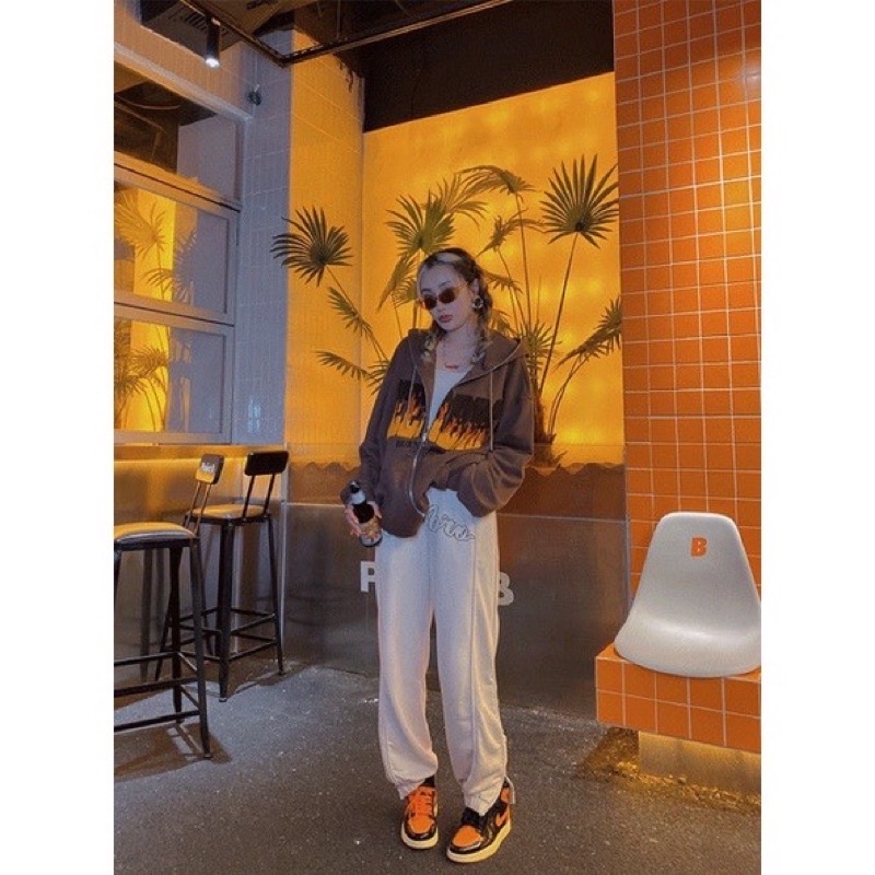 Áo khoác nỉ nâu chữ pha màu cực chất ❤️‍🔥❤️‍🔥❤️‍🔥