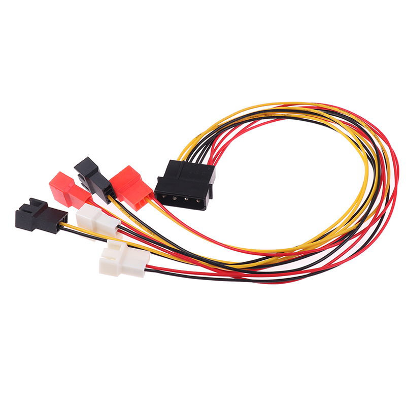 Chitengyesuper 4Pin Molex to 3Pin Fan Power Cable Adapter Connector 12V 7V 5V Cooling Fan Cable CGS