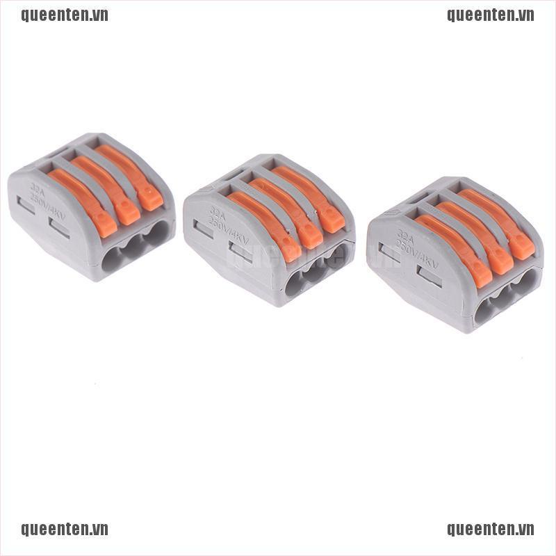 2/3/4/5/8 Way Reusable Spring Lever Terminal Block Electric Cable Wire Connector QUVN