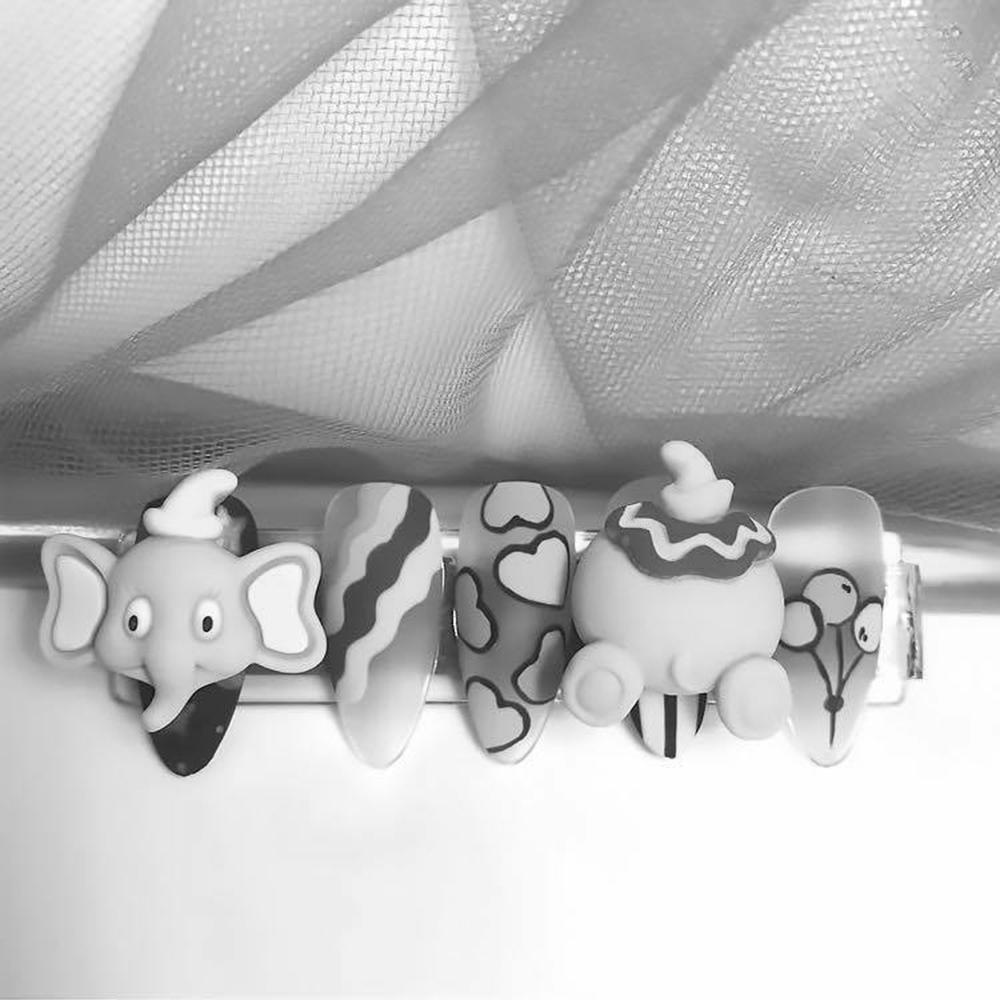 Phụ Kiện Trang Trí Móng Tay Nghệ Thuật 3D Hình Động Vật Hoạt Hình Đáng Yêu