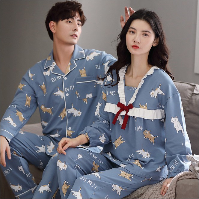 SET ĐỒ ĐÔI NAM NỮ, ĐỒ ĐÔI PIJAMA style Hàn Quốc - Shop Thủy Bông