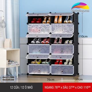 tủ nhựa ghép ô đa năng - tủ giầy TG1212