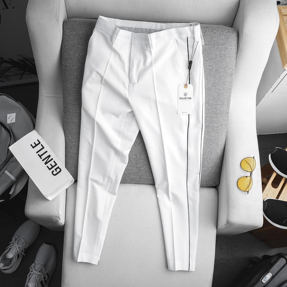 [ 5 Màu] Quần Tây Nam Kẻ Viền Hàn Quốc Dáng Ôm Công Sở - Quần Âu Nam Đẹp Chuẩn Thiết ,Tôn dáng, Lịch Sự - QA03 - GUSTA