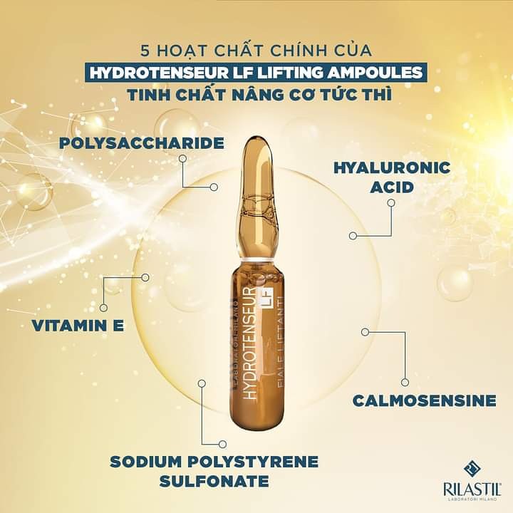 Tinh Chất Nâng Cơ Chống Nhăn Làm Căng Da Mặt Tức Thì Rilastil Hydrotenseur LF Lifting Ampoules 30x1ml