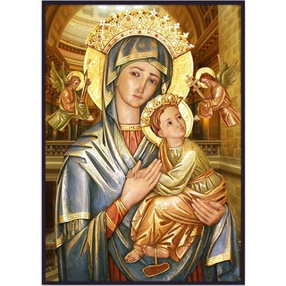 Tranh Thêu Chữ Thập 3D Đức Mẹ Hằng Cứu Giúp 223218 , LV3514 , DV6525 (KHÁCH TỰ THÊU) KT:45X60CM