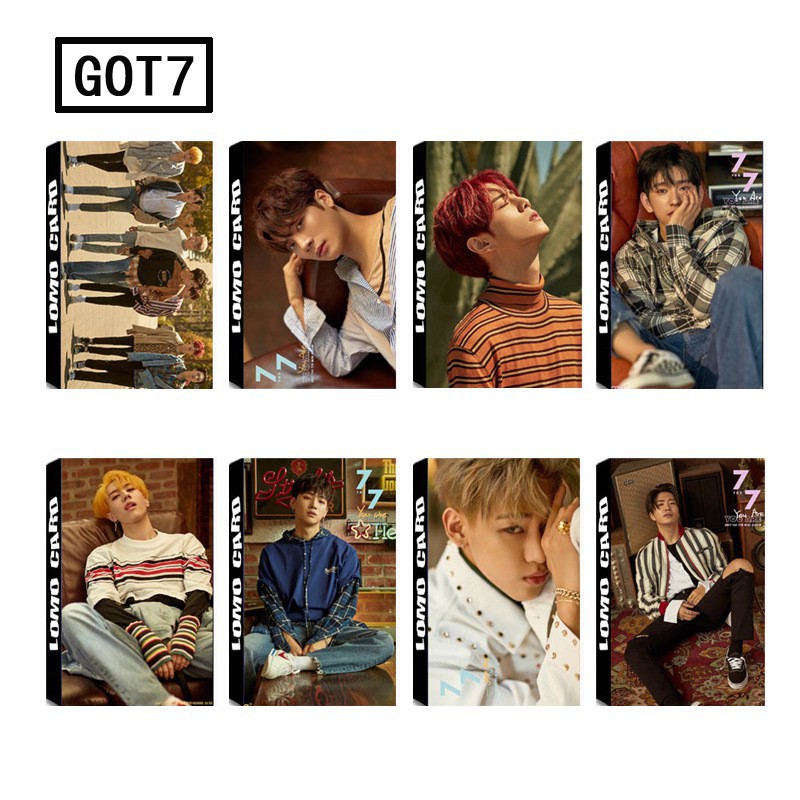 (2 album) Lomo got7 lomo card got7 ảnh nhóm nhạc Got7 bộ ảnh hộp 30 ảnh thẻ hình