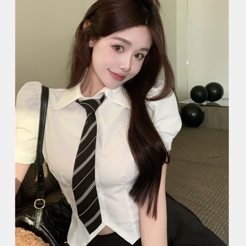 Áo Sơ Mi Ngắn Tay Phong Cách Preppy