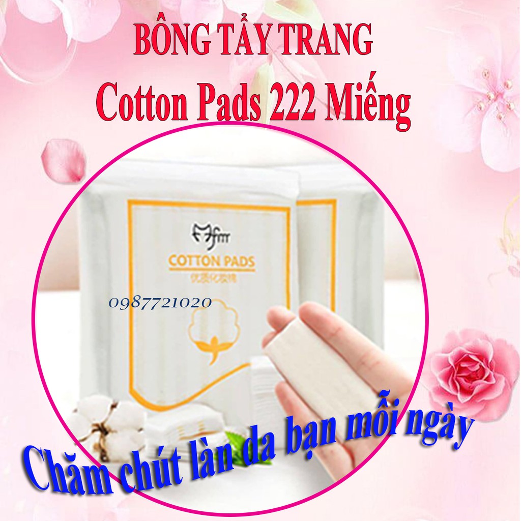 Bông Tẩy Trang 3 Lớp Cotton Pads 222 miếng|Khăn Mặt Khô Đa Năng dùng 1 lần Animerry lau mặt lau khô