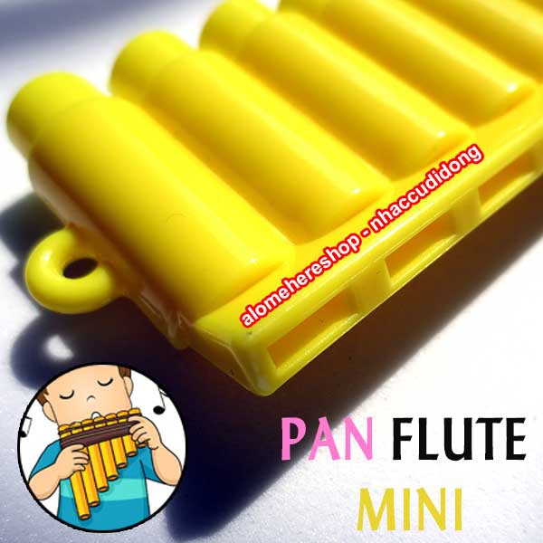 Sáo Ống Pan Flute Mini 8 Lỗ  Màu Vàng Siêu Kute