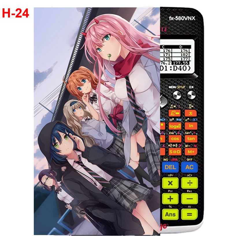 Decal Máy tính CASIO fx570, fx580 ....anime Darling in the FranXX - Chiến Trận Người Máy - DarliFra - DariFura