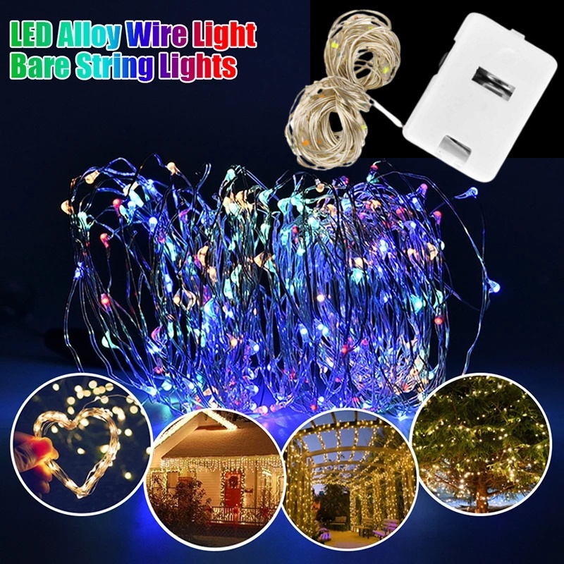 Dây Đèn LED 1 / 2M Sử Dụng Pin Trang Trí Tiệc