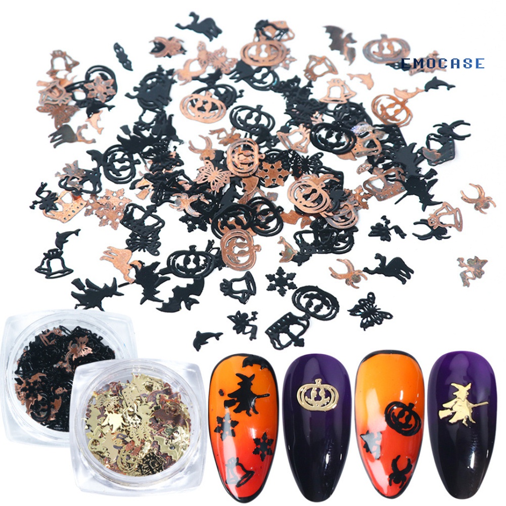 Set 120 Phụ Kiện Trang Trí Móng Tay 3D Chủ Đề Halloween Độc Đáo