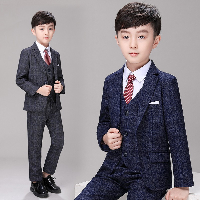 Mùa thu mới trẻ em phù hợp với cậu bé phù hợp với áo khoác chụp ảnh hiệu suất đẹp trai cô gái phù hợp với váy bán buôn