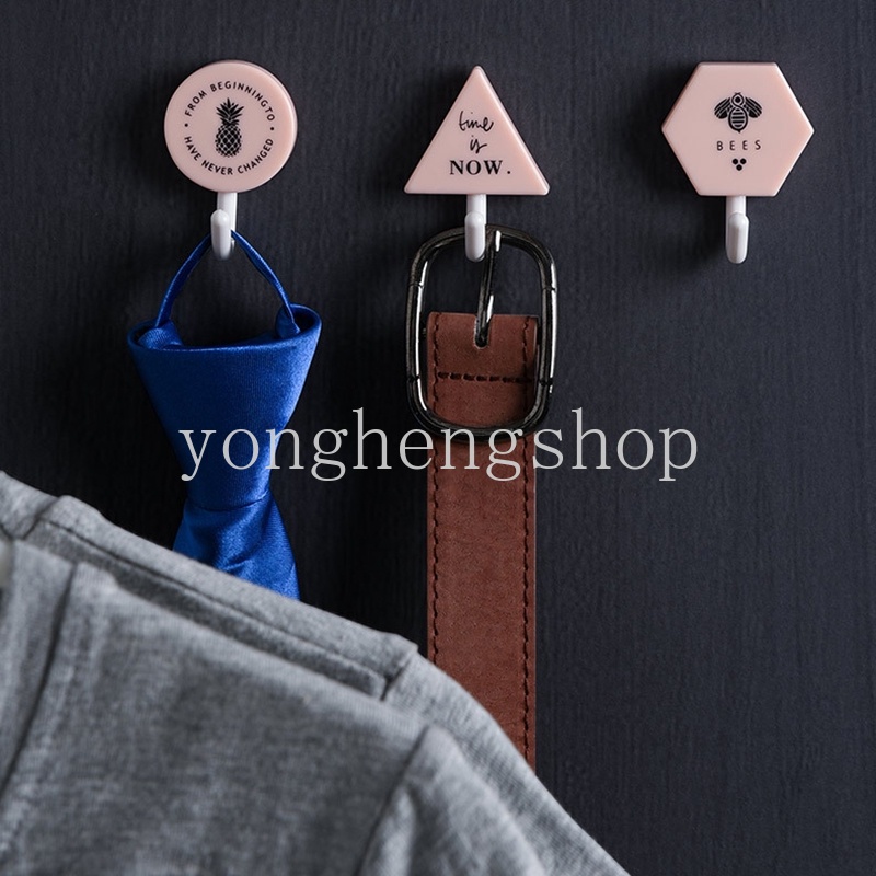 Set 3 Móc Treo Chìa Khóa Dán Tường Tự Dính Phong Cách Bắc Âu Dùng Cho Nhà Bếp/Phòng Tắm