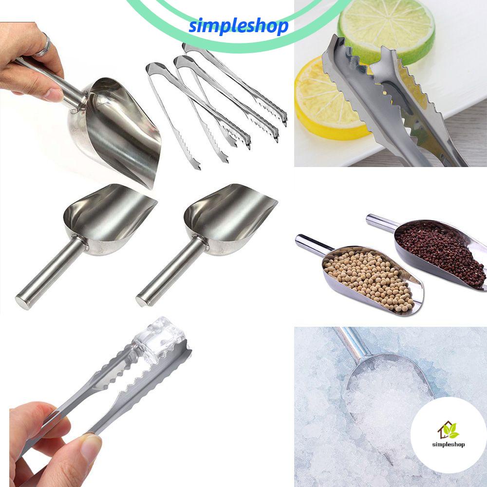 Xẻng xúc đá/Kẹp đá nhà bếp bằng thép không gỉ đa năng tiện lợi