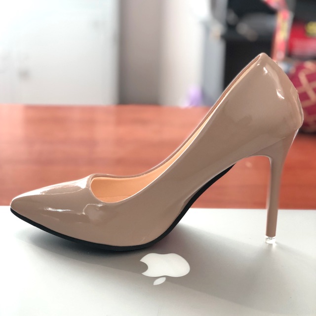 Giày cao gót 9 phân gót nhọn màu nude