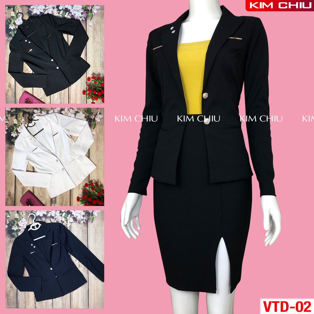 Áo Vest Nữ Công Sở Cao Cấp Kim Chiu Tay Dài Vải Kaki, Form Đẹp [HÀNG CAO CẤP - ĐỔI TRẢ THOẢI MÁI] VTD-02
