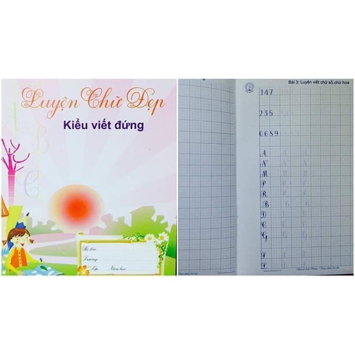 Bộ 4 vở luyện chữ đẹp Ánh Dương