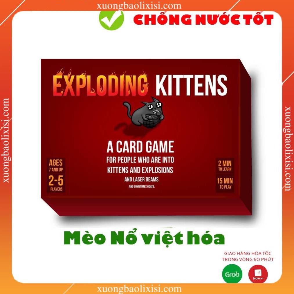 [Việt hóa] Exploding Kittens Board Game - Mèo Cảm Tử - Mèo Nổ [Bán Lẻ Giá Sỉ]