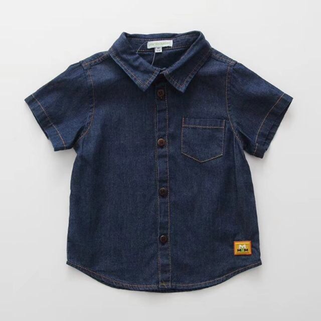 Sơ mi jeans mềm bé trai 9-36 tháng