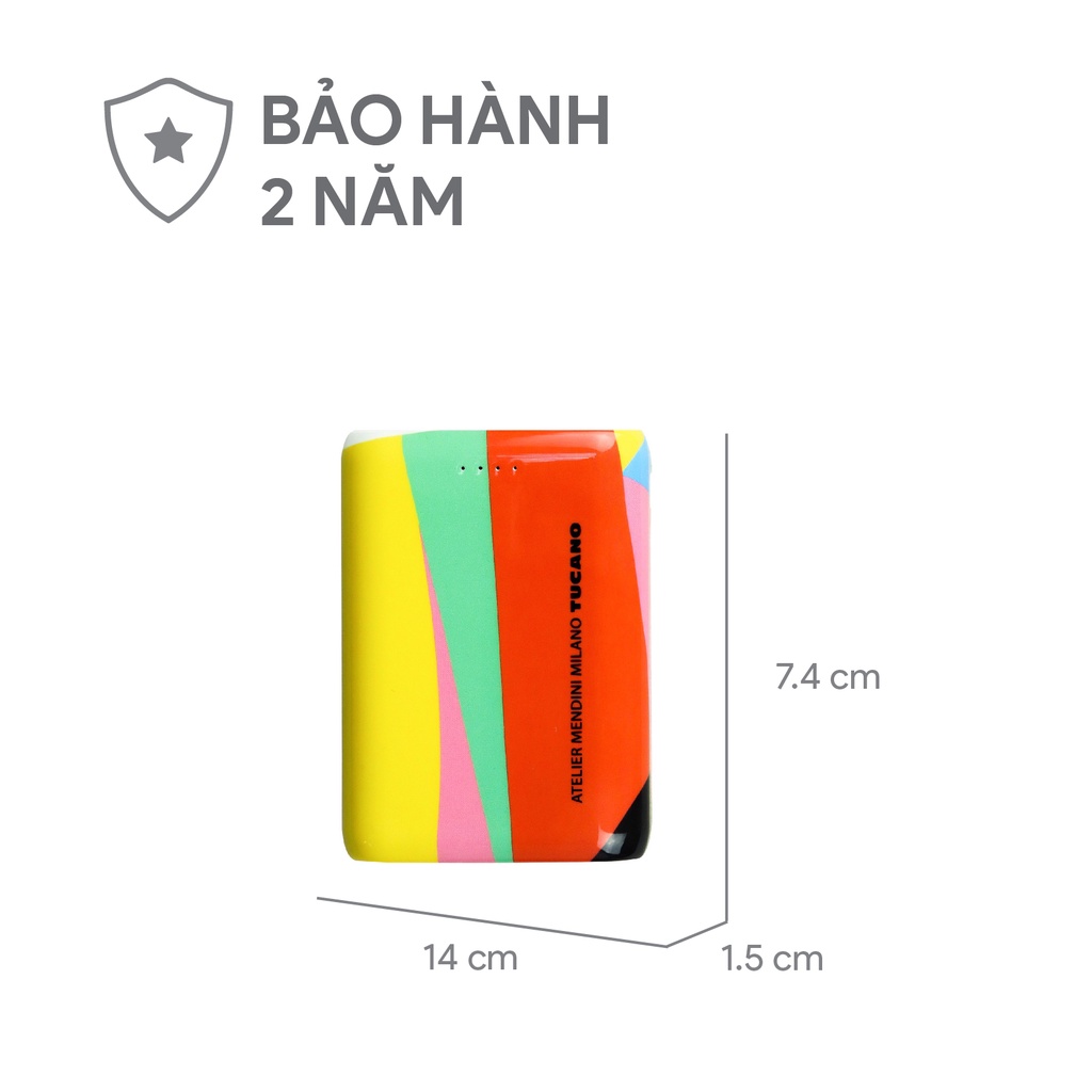 Pin dự phòng Tucano Shake cao cấp kiểu dáng cách điệu độc đáo 10.050 mAh