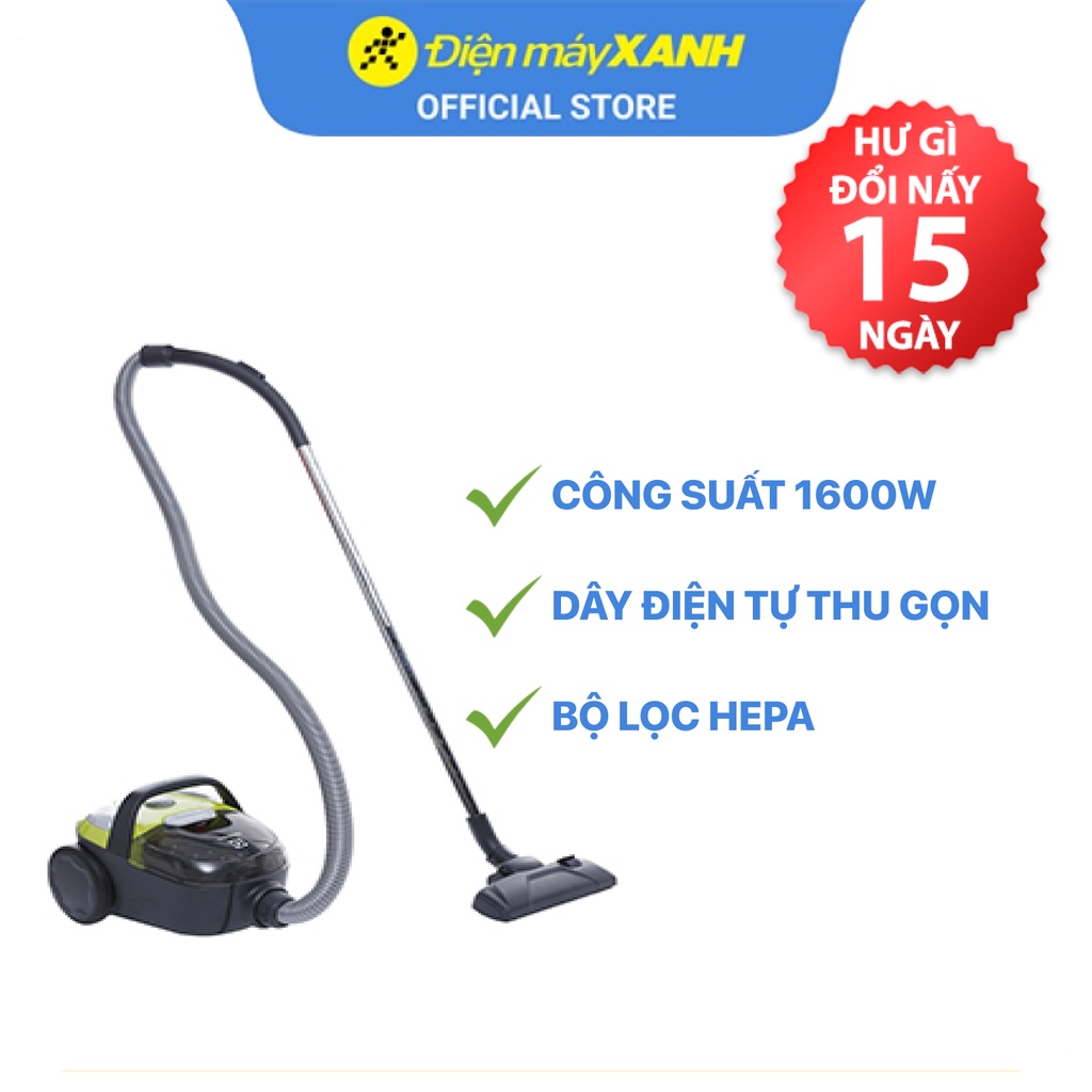 Máy hút bụi dạng hộp Electrolux Z1231 công suất hút 260W có đầu hút khe - Chính hãng BH 2 năm