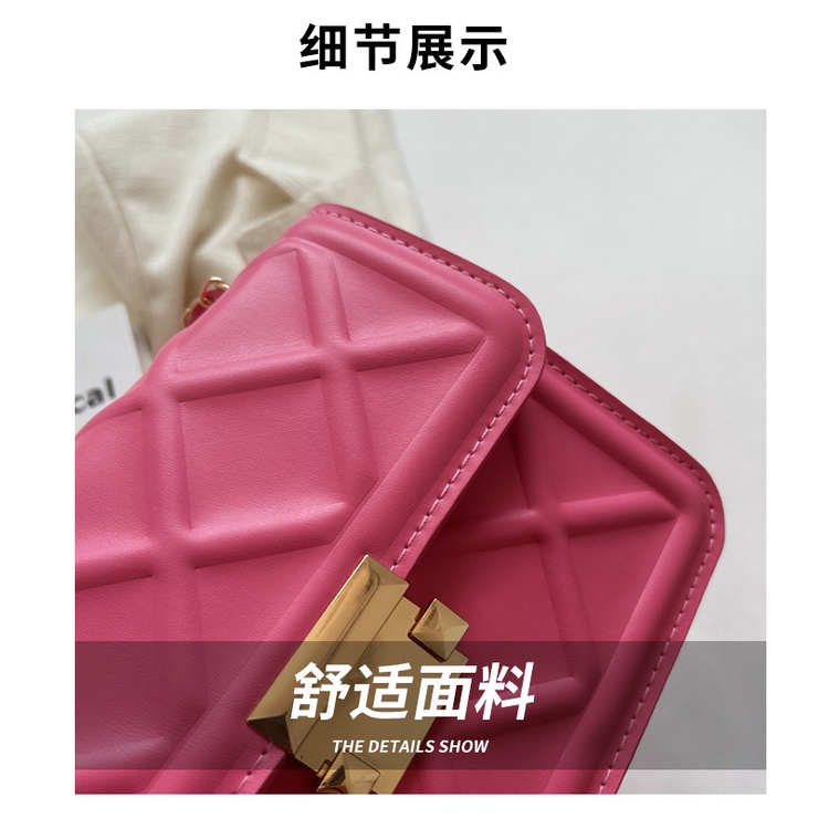 Túi Đeo JASMIN NOIR Chéo Nắp Lật Họa Tiết Kẻ Ô Phối Dây Xích Cho Nữ