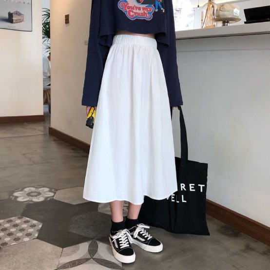 Chân Váy Kaki Form Dài Hình Thật Vải Bao Đẹp - Chân Váy Kaki Dài - Chân Váy Chữ A - Chân Váy Dài Qua Gối CV03 | BigBuy360 - bigbuy360.vn