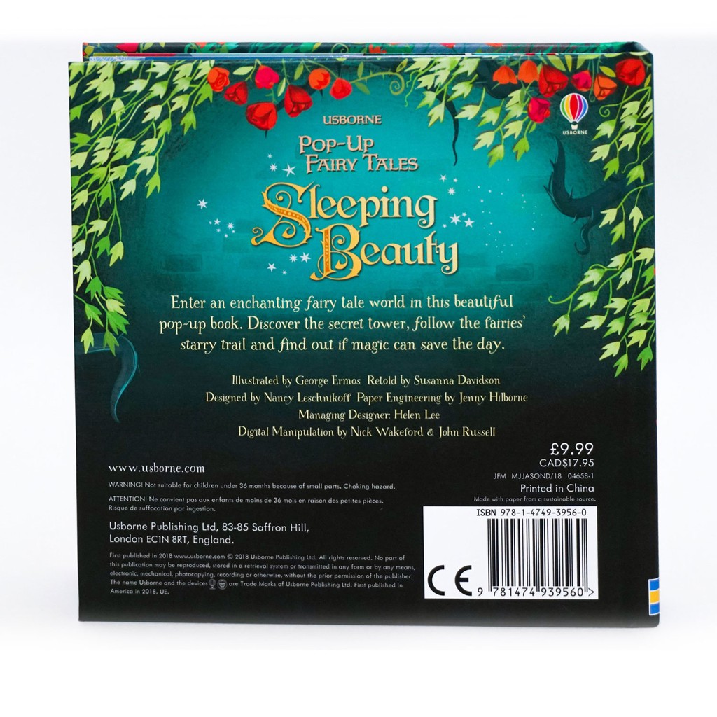 Sách tiếng anh Usborne - Pop Up Fairy Tales Sleeping Beauty - Truyện cổ tích công chúa ngủ trong rừng bằng tiếng anh bé