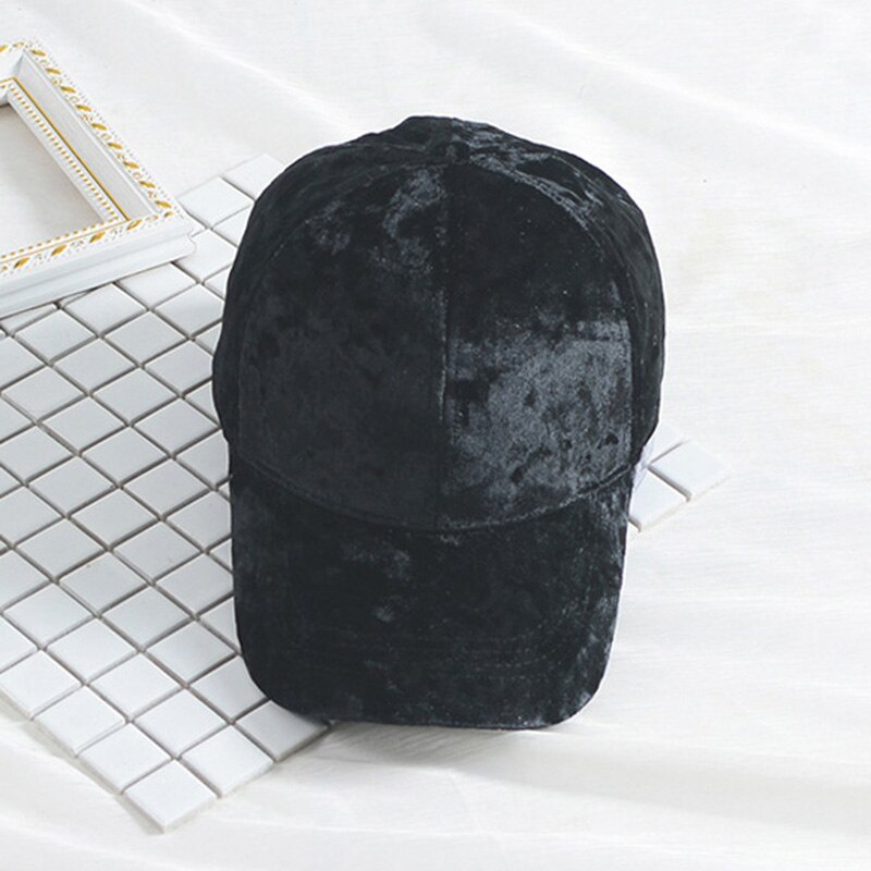 Mũ Lưỡi Trai Nhung Mềm Màu Trơn Giữ Ấm Mùa Thu Đông Phong Cách Hip Hop Unisex