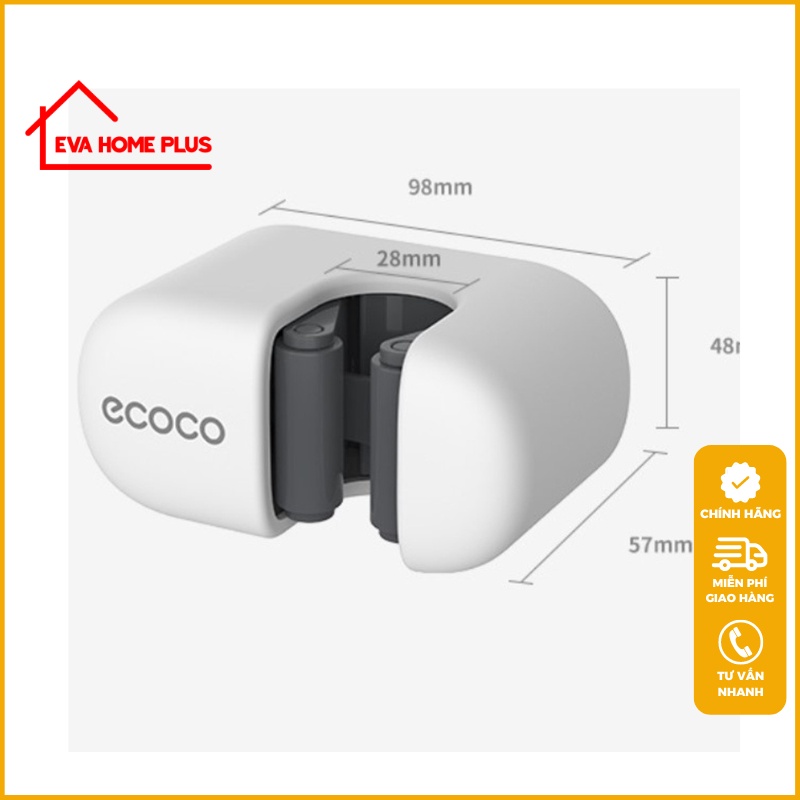 Móc treo cây lau nhà dán tường ECOCO chính hãng, treo chổi gắn tường miếng dán chắc chịu tải tốt E2201