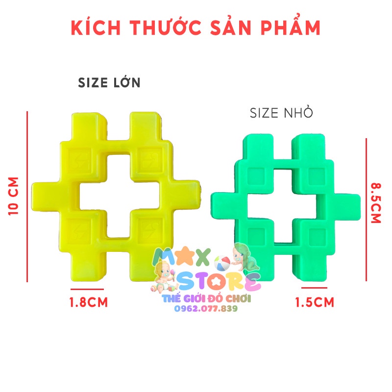 Đồ chơi trẻ em Túi xếp hình lắp ghép mô hình VUÔNG cho bé phát triển trí thông minh sáng tạo