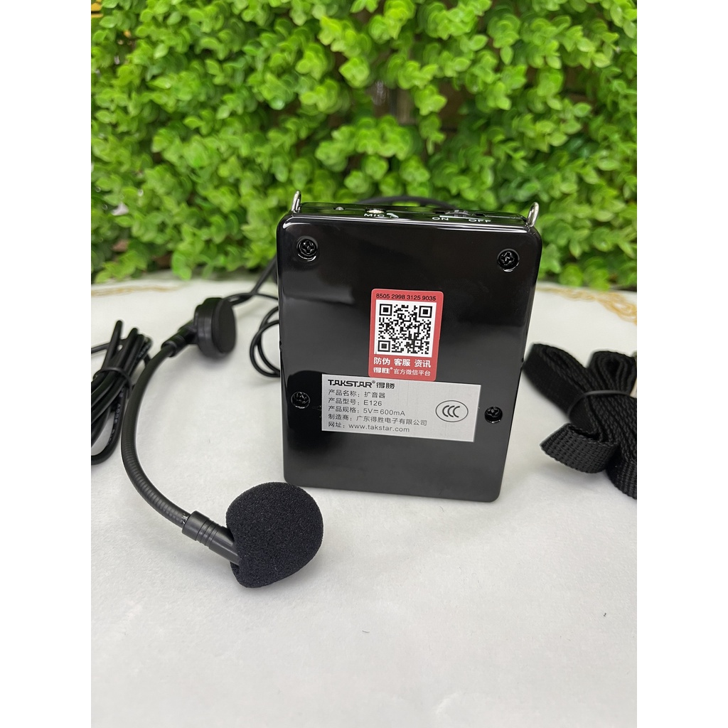 Máy Trợ Giảng Takstar E126. Sử Dụng Liên Tục Trong 10h,Gọn Nhẹ, Âm Thanh Trung Thực, Dễ Dàng Sử Dụng. Bảo Hành 12 Tháng