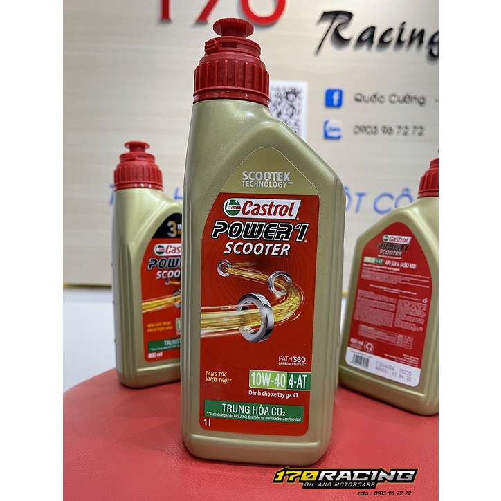 (HCM) Nhớt Xe Tay Ga CASTROL POWER1 SCOOTER 4T 10W-40 Dung Tích 800 ML - 1000 ML