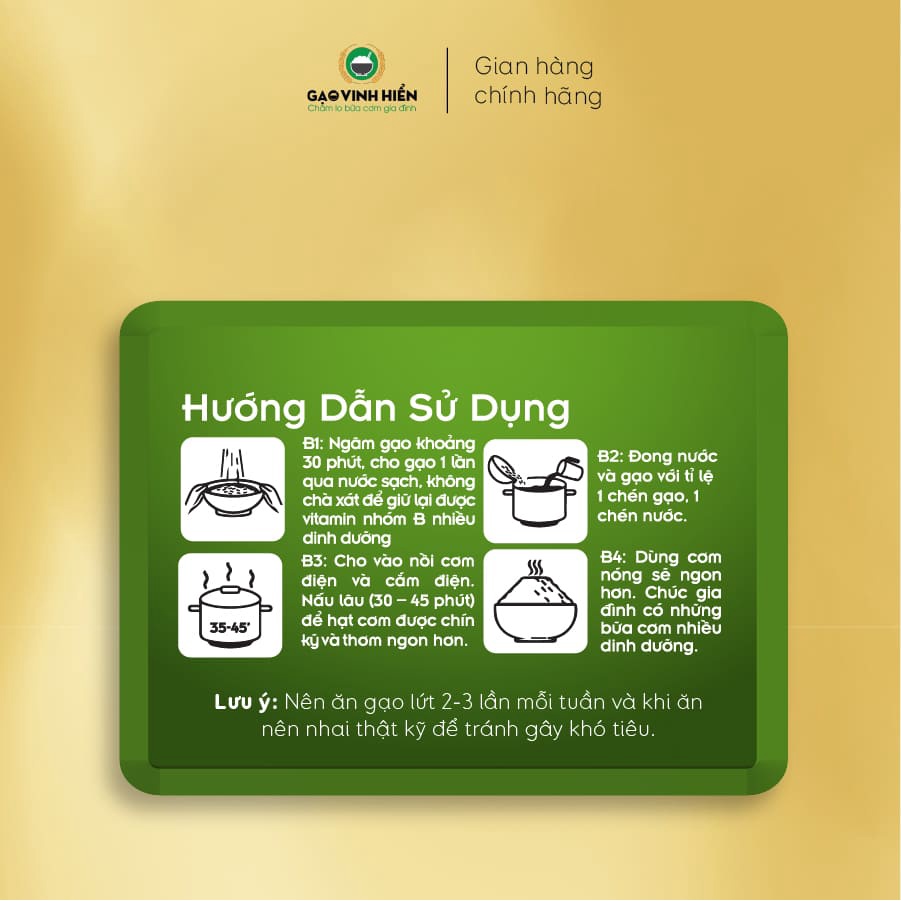Gạo lứt trắng Vinh Hiển VIETGAP / Dẻo, mềm, cơm ăn ngon 2kg