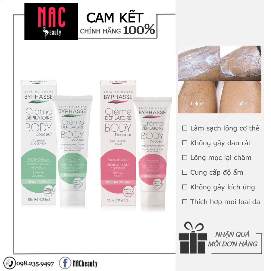 Kem Tẩy Lông Byphasse 125ml Chính Hãng